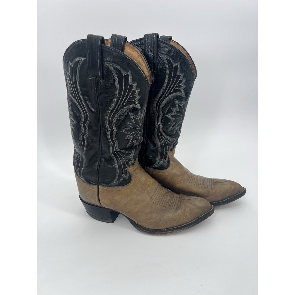 Tony Lama Vintage 6701 Black Label Western Boots Men's Size 8.5